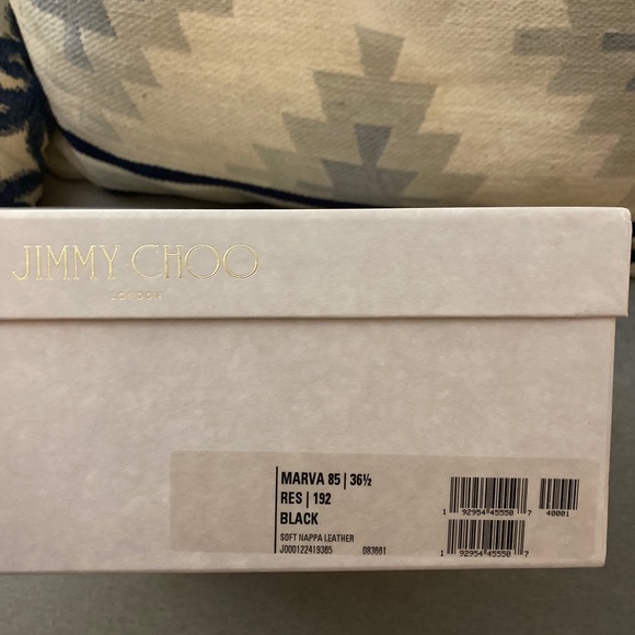 Jimmy Choo marva 85 women Boots booties soft napa leather JC Logo 36 1/2 NWT - Picture 12 of 12